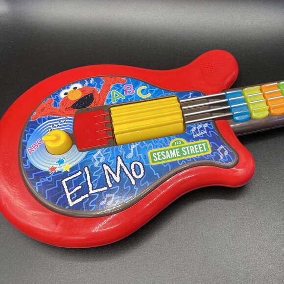 Hasbro Sesame Street Elmo Let's Rock Guitar Interactive Toy Guitar Kids WORKS - Picture 1 of 13